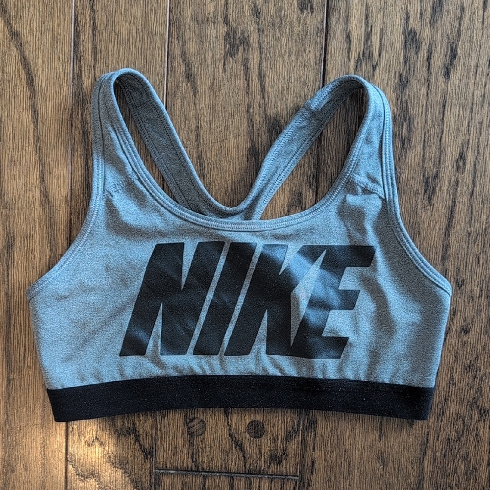Nike Gray and Black Sports Bra